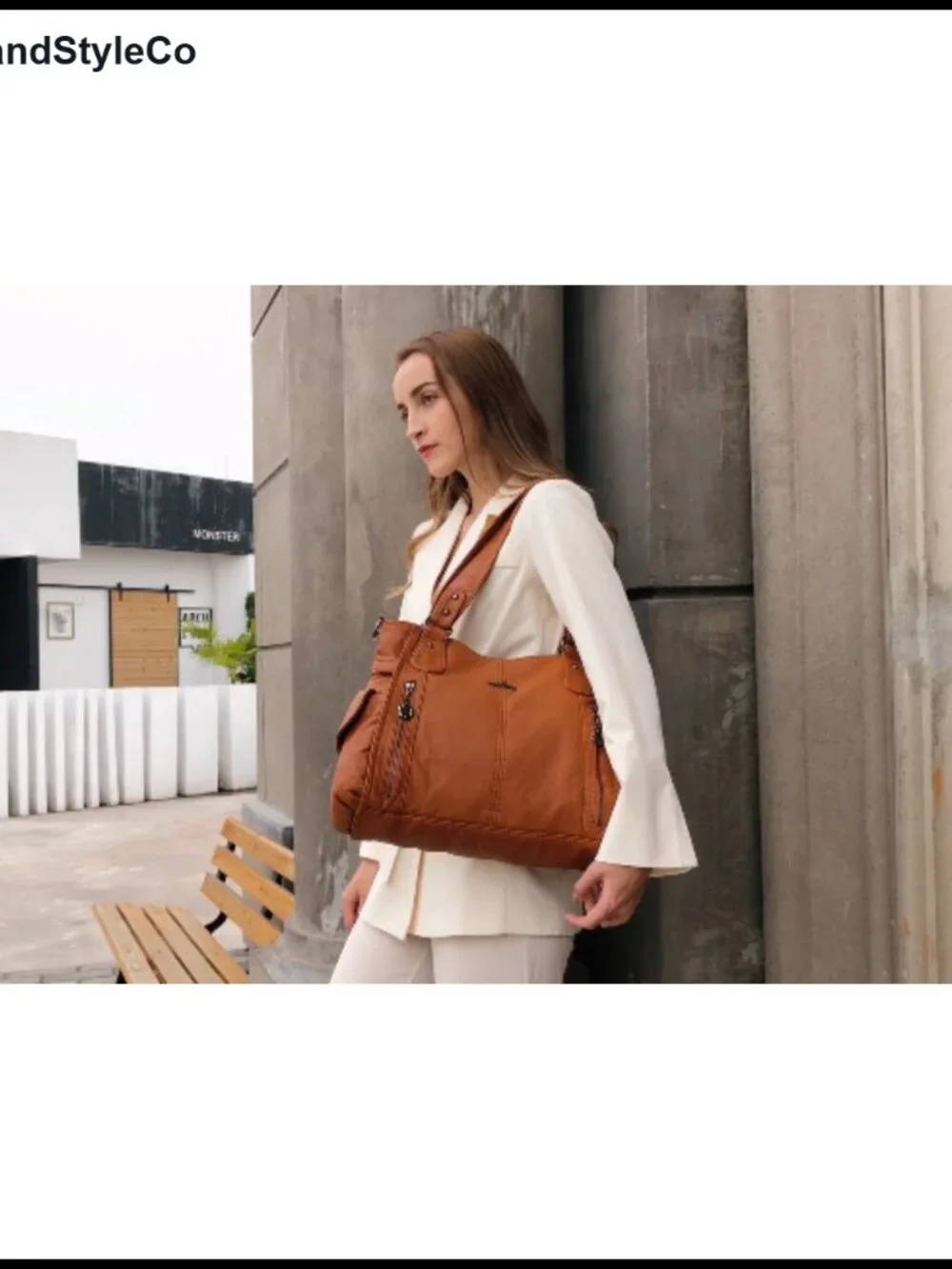 Washed Vegan Leather Hobo Shoulder Bag Convertible Crossbody Tote Purse